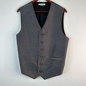 Carrot & Gibbs Mens Pure Silk Waistcoat Vest Large USA Handmade Formal Luxe